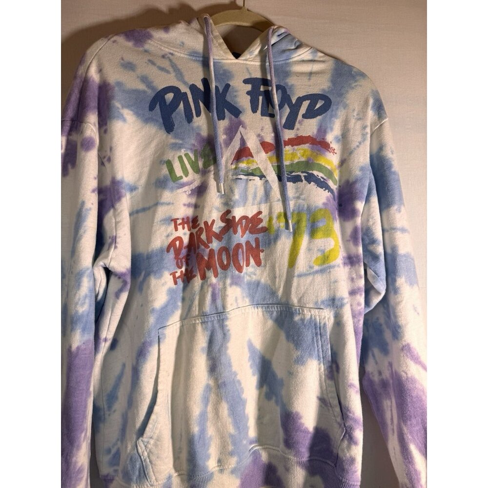 Pink Floyd Tie Dye Hoodie Live Dark Side of the Moon 1973 Men’s M - Picture 5 of 12